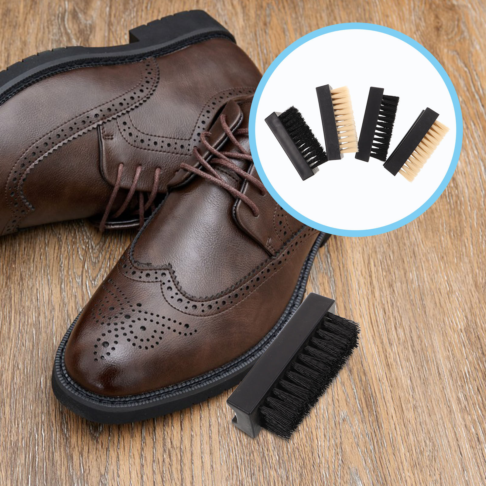 Sneaker Care For Suede - 4-delige multifunctionele schoenborstelset, zachte sneaker-schrobborstel, laarsverzorgingsapplicator,