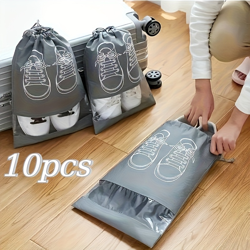 Shoe Bag Dust - 10 stuks schoenenopbergtas, niet-geweven stof, stofdicht,