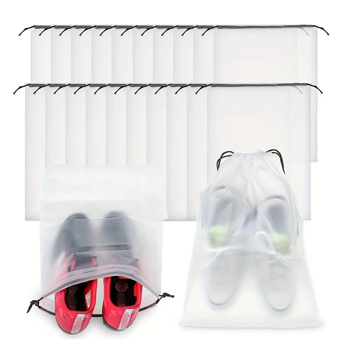 Shoe Bag Dust - [Reisschoenentassenset] Set van 5 reisschoenentassen -