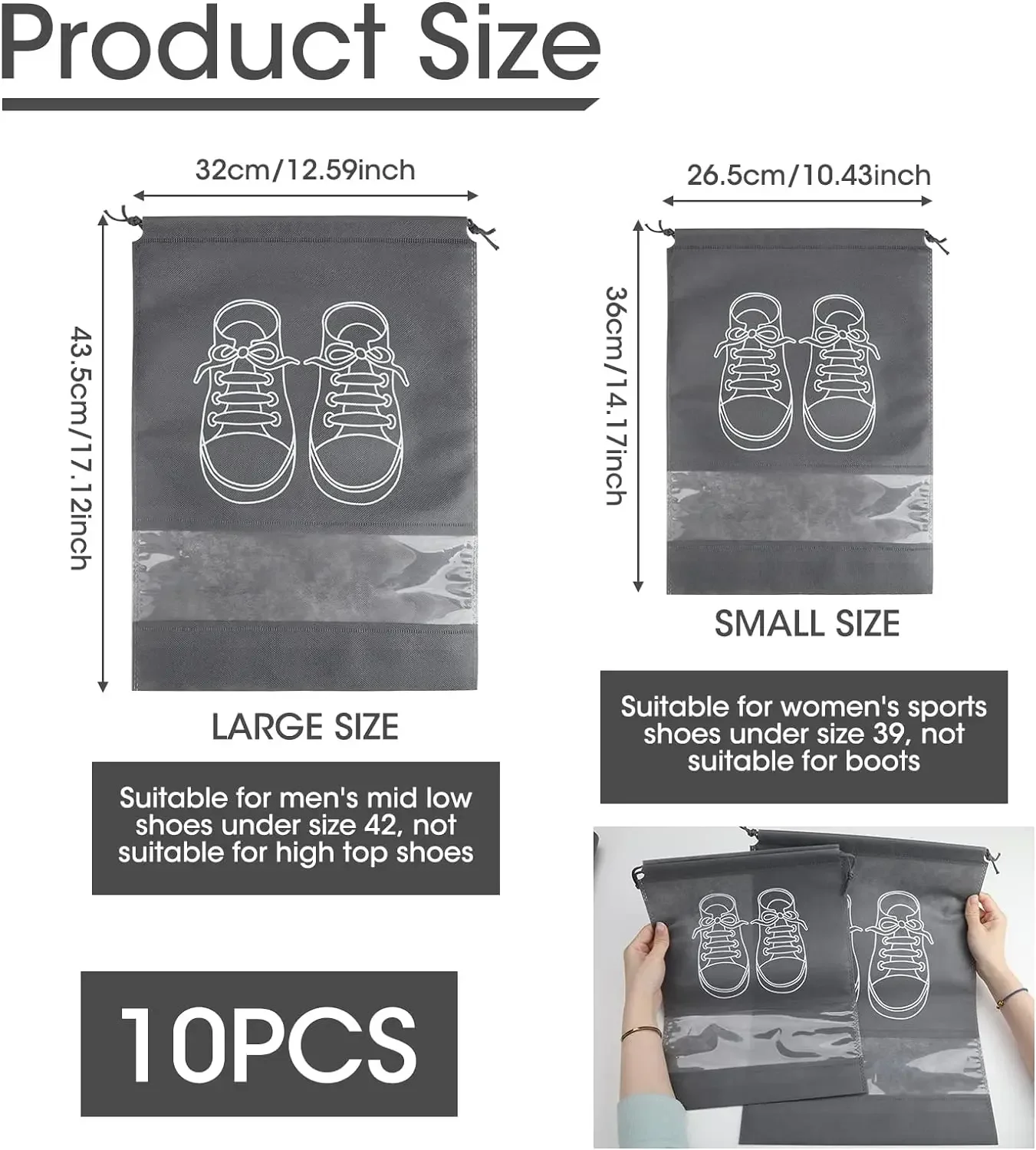 10 STKS Niet-geweven schoenopb - Shoe Bag Dust recensie en prijs